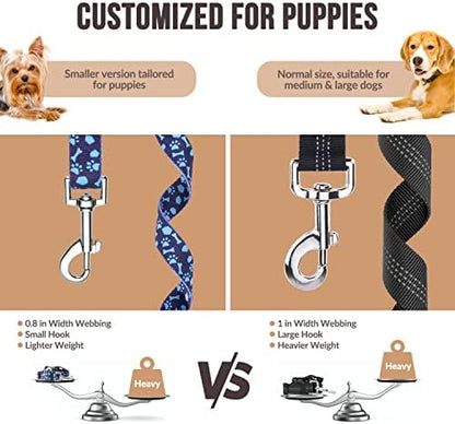 SlowTon Dog Seat Belt for Car, 2 Pack Dog Car Harness Seatbelt with Bungee - Image 2