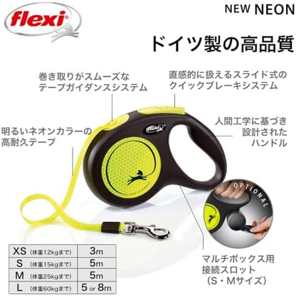 Flexi New Neon Tape Blue Small 5m Retractable Dog Leash/Lead for Dogs up to 15kgs/33lbs - Image 4