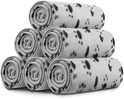 Comsmart Dog Blankets, 6 Pack Fleece Pet Blankets, 39x35 inches, Grey by Comsmart