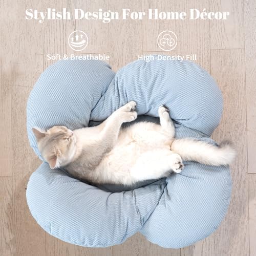 CHEERHOME PETS Elevated Cat Bed for Indoor Cats Couch Sofa Flower - Image 3