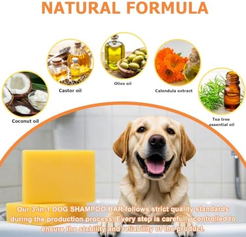 Dog Cleaning Soap Bar,All-Natural Formula for Deep Cleaning & Moisturizing,Gentle Pet Shampoo Bar for Soft, Fresh-Smelling Fur & Skin Care - Image 2