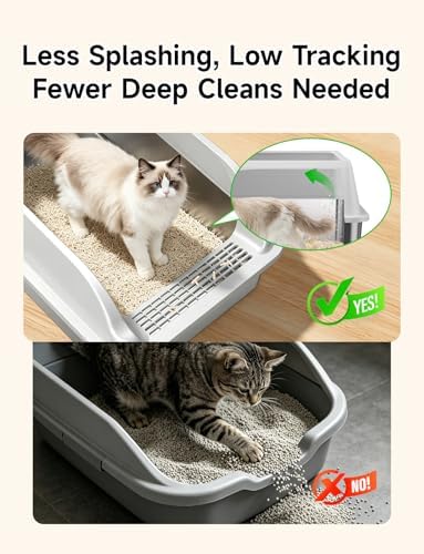 2PACK Stainless Steel Litter Boxes with Lid, Large Metal Pan Include Scoop - Image 5