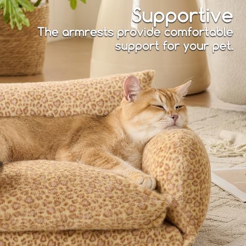 Hollypet Cat Bed Small Dog Orthopedic Couch Beds for Pets up to 13 lbs - Image 4