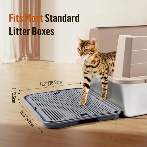 Cat Litter Box Step, Large Cat Litter Ramp with Filter Function, Dark Grey - Image 2