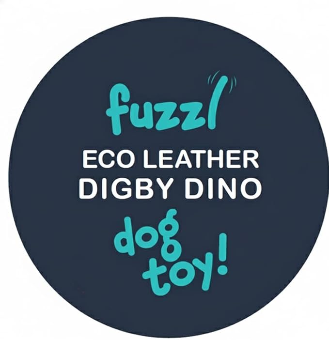 Eco Leather Digby Dino Toy Natural and Tough Dinosaur Dog Toys - Long Lasting Chew Toys for Aggressive Chewers Strong Dog Toy for Dogs and Puppy