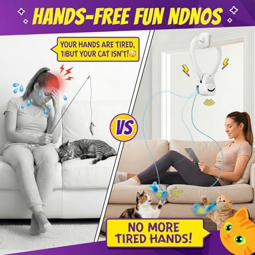 Interactive Cat Toys for Indoor Cats, Clip-On Automatic Flying Bird - Image 3
