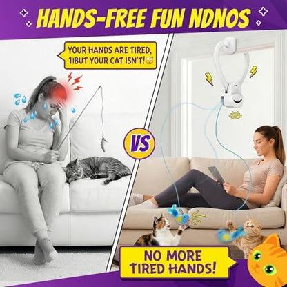 Interactive Cat Toys for Indoor Cats, Clip-On Automatic Flying Bird - Image 3