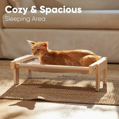 FUKUMARU Cat Window Perch, Sturdy Wood Hammock Window Bed for Indoor Cats - Image 4