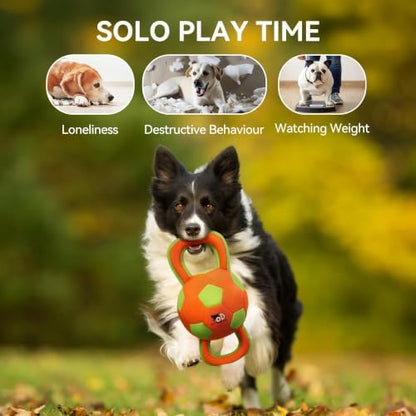 ALL FOR PAWS Upgraded Dog Ball with Handles, Durable Dog Toy with Squeaker, Interactive Tug of War Ball Toy for Medium and Large Dogs,15.7 x 7.9 x 7.9 Inch - Image 6