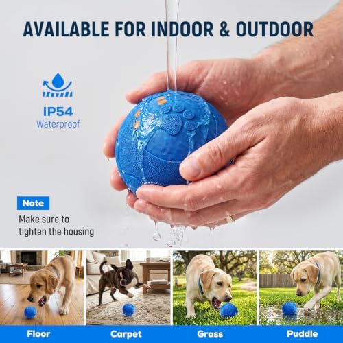 Interactive Dog Ball Toys - Automatic Moving, Bouncing Chew Toys, Wicked Balls with 3 Modes, E-TPU Vibrating Dog Ball for Small/Medium/Large Dogs, Birthday Gifts for Dogs(Blue) - Image 4