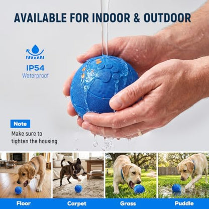 Interactive Dog Ball Toys - Automatic Moving, Bouncing Chew Toys, Wicked Balls with 3 Modes, E-TPU Vibrating Dog Ball for Small/Medium/Large Dogs, Birthday Gifts for Dogs(Blue) - Image 4
