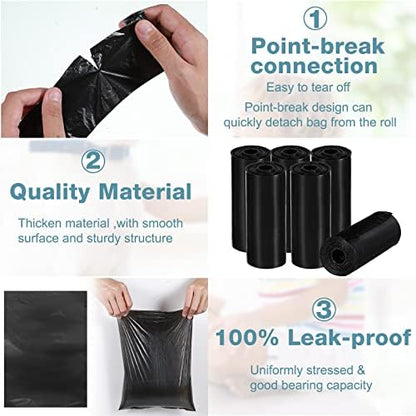 Teling 3000 Count Dog Poop Bags with 3 Dispensers, Black - Image 3