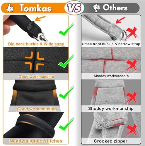 Tomkas Small Dog Sling Carrier - Classic Pocket & Classic Strap - Wrap Carrier - for 3-10 lbs Pets(Black) - Image 5