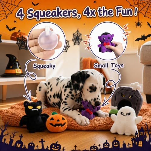 Hollypet Squeaky Hide and Seek Dog Toys for Small and Medium Dogs, Grave - Image 5