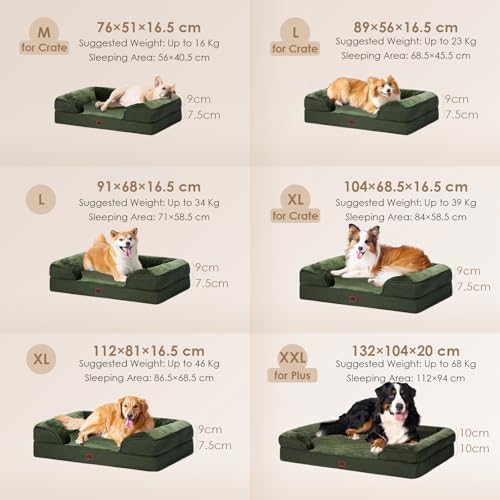 EHEYCIGA Orthopedic Dog Bed Medium Size Dog, Waterproof Washable Pet Beds - Image 5