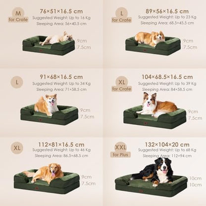 EHEYCIGA Orthopedic Dog Bed Medium Size Dog, Waterproof Washable Pet Beds - Image 5