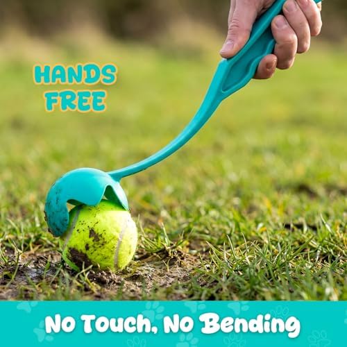 Junkin 2 Pcs 12.6-inch Dog Ball Launcher with 6 Pcs 2.5-inch Tennis Balls Pet Dog Thrower Fetch Toy for Dogs 20-60 lb Outdoor Training Park Backyard Beach - Image 4