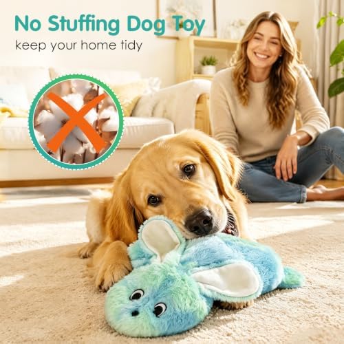 Fuufome Squeaky No Stuffing Dog Chew Toy, Interactive Crinkle Toy for Dogs - Image 4