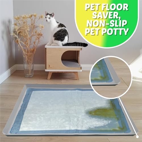 Dog Pee Pad Holder - Fits Up to 28” x 34” Pee Pad - 1 Pack - Light Grey - Image 6
