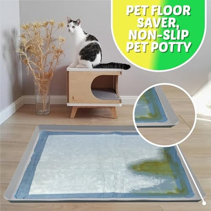 Dog Pee Pad Holder - Fits Up to 28” x 34” Pee Pad - 1 Pack - Light Grey - Image 6