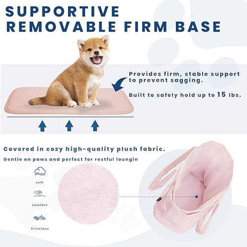 Lightweight Puffy Dog Purse Carrier for Small Dogs, Pink - Image 4