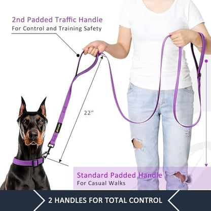 Plutus Pet Double Handle Dog Leash, 6 FT Long, for Medium Large Dogs - Image 2
