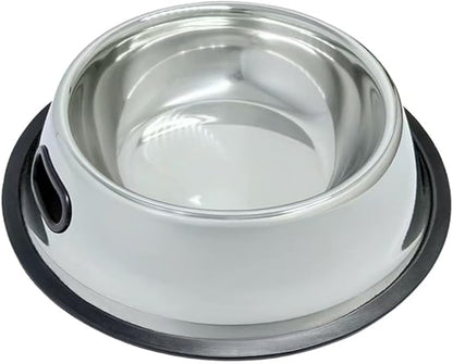SHSlumex 2Packs Stainless Steel Pet Bowl with Anti-Skid Rubber Base for Small/Medium/Large Pet, Perfect Dish, Dogs Feeder and Water Choice Puppy Cat Kitten