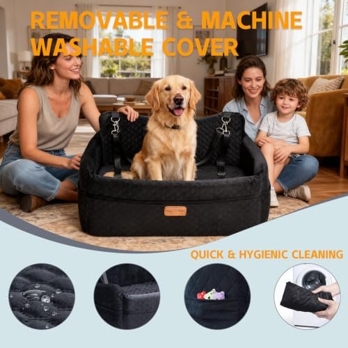 Dog Car Seat for Large Dogs up to 55 lbs, Heavy Duty Booster Seat - Image 5