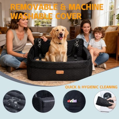 Dog Car Seat for Large Dogs up to 55 lbs, Heavy Duty Booster Seat - Image 5