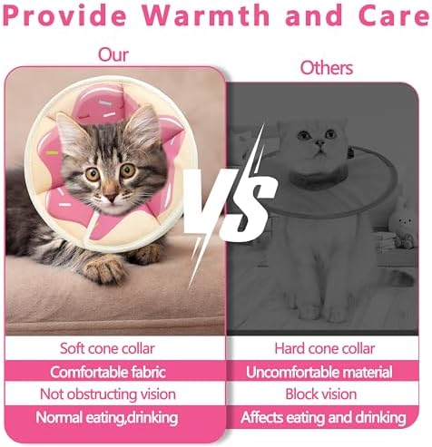 Soft Adjustable Cat Cone Collar, Comfortable Cat Recovery Collar - Image 7