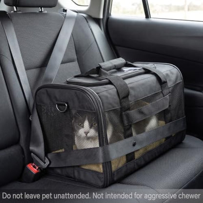 Conlun Cat Carrier Soft-Sided Pets Travel Carriers,Green M - Image 4