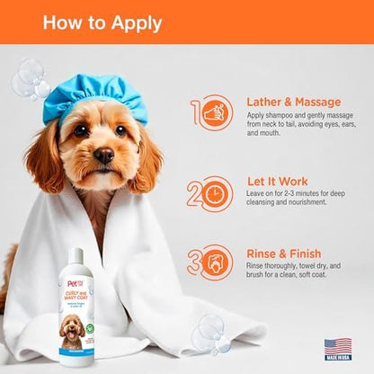 Natural Dog Shampoo for Curly & Wavy Coats, 16 Fl Oz - Image 4