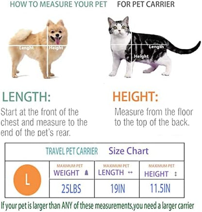 Cat Carrier Dog Carrier Pet Carrier Cat Bags for Small Medium Cats Dogs Puppies of 15 Lbs,of Airline Approved Small Dog Bag Soft Sided,Collapsible Travel Puppy Carrier (Large, Purple) - Image 4