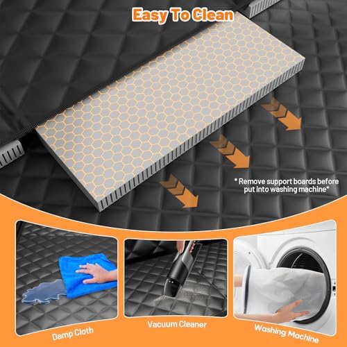 Dog Car Seat Cover for Back Seat,Hard Bottom Hammock Hold 400lbs For Cars - Image 6