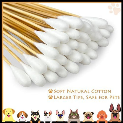eyxformula 6" Dog Ear Cleaning Swabs with Extra Large Cotton Tips, 200 Pcs - Image 6