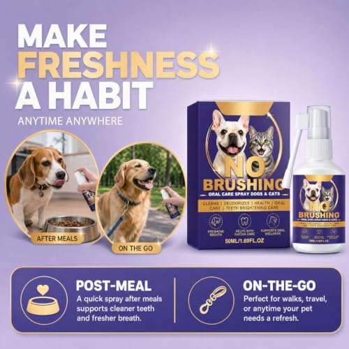 Callmynm Dental Spray for Dogs & Cats, No Brushing Dog Teeth Cleaning - Image 6
