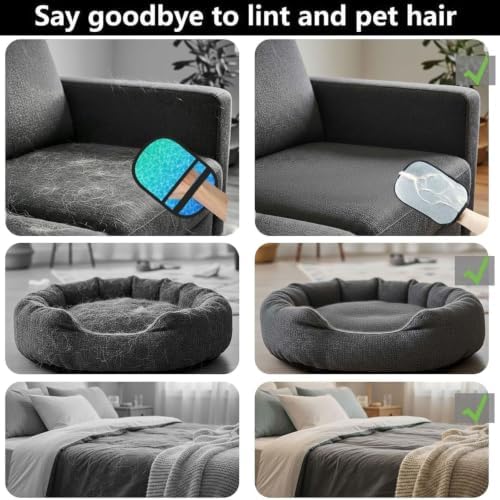 Lake Blue Pet Hair Removal Glove Brush Pet Hair Remover Tool for Carpet - Image 3