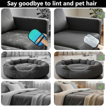 Lake Blue Pet Hair Removal Glove Brush Pet Hair Remover Tool for Carpet - Image 3