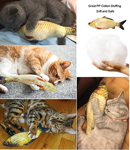 Cat Toys Set, Cat Retractable Teaser Wand, Catnip Fish, Interactive Cat Feather Toy, Mylar Crincle Balls, Two Cotton Mice, Four Fluffy Mouse - Image 3