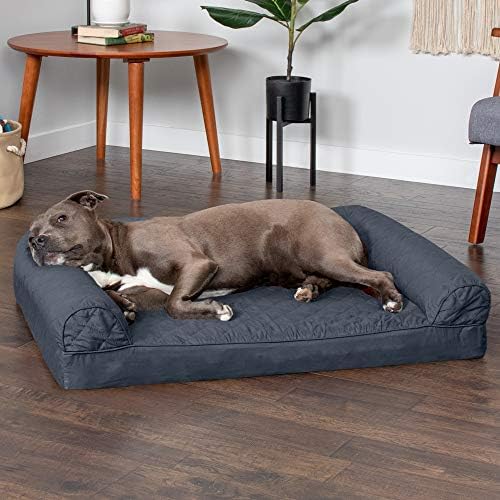 FurHaven Classic Sofa Orthopedic Dog Bed for Large Dogs, with Orthopedic Egg Crate with a Solid Orthopedic Foam Base for Joint Support, Removable Washable Cover, Large, Quilted Sofa, Iron Gray - Image 3