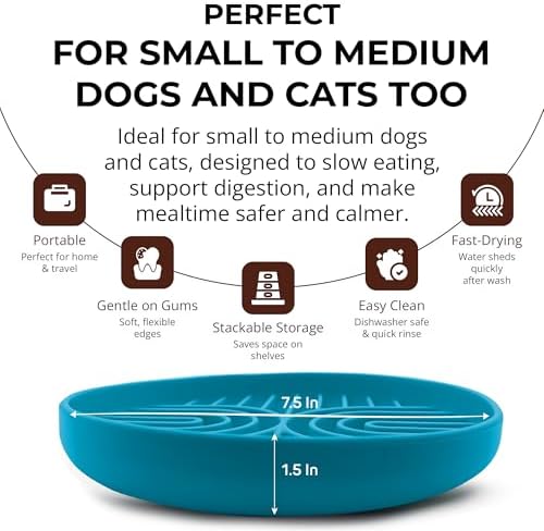 Silicone Slow Feeder Dog Bowls for Small Dogs & Puppies, Slow Eating Bowl - Image 3