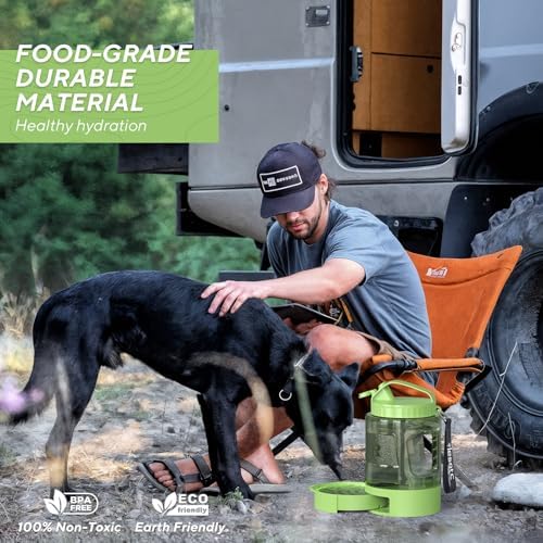 Portable Dog Travel Water Bottle - 77oz Large Travel Water Bowl for Dogs Camping Hiking Beach Traveling Essentials,Big Pet Bottles Bowl Water Dispenser for On The Go Park Car Walking Accessories - Image 4