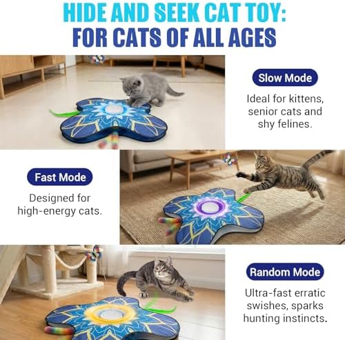 Interactive Cat Toys For Indoor Cats, Rechargeable Touch Automatic Cat Toy - Image 4