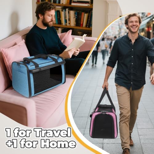 YUDODO 2 Packs 25 lbs Soft Sided Pet Carrier for Large Cat & Small Dog - Image 6