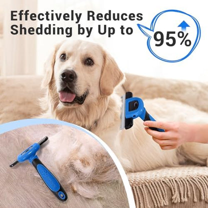 MIU COLOR Pet Grooming Brush, Deshedding Tool for Dogs & Cats, Navy Blue - Image 3