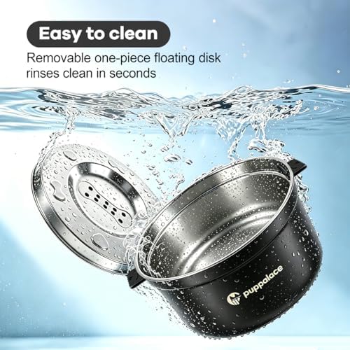 3.2L/108oz No Spill Dog Water Bowl Stainless Steel Black - Image 6