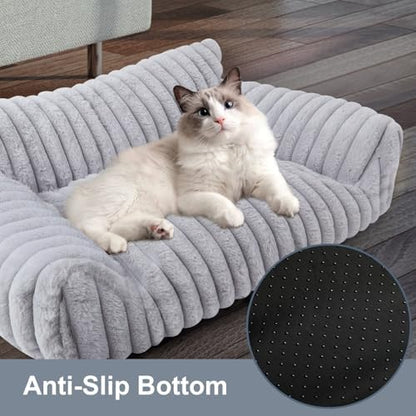Cute Dog Couch for Medium Large Dogs,Dog Cat Couch Sofa,Dog Bed,L,Grey - Image 6