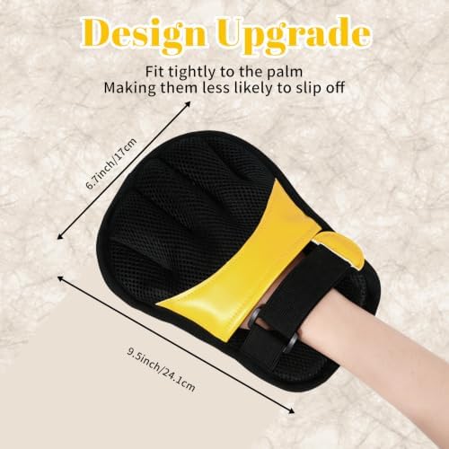 Pet Hair Removal Gloves, Yellow and Blue Colors, Static Hair Removal, Adjustable Strap, Reusable for Clothing, Sofa, Car Seat, Set of 2 - Image 2