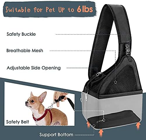 Lukovee Pet Sling, Hands Free Hard Bottom Papoose for Puppy Small Dogs - Image 3