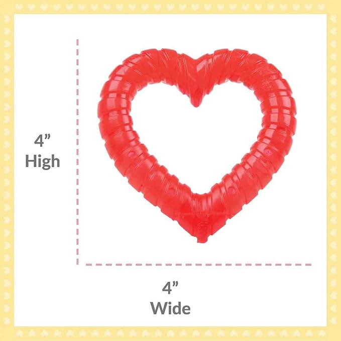SmartPetLove Snuggle Puppy Teething Toys - Naturally Soothe and Provide Relief with Ice (Heart Shaped) (Pack of 2)